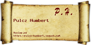Pulcz Humbert névjegykártya